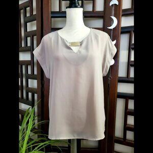 Tacera Women's Tan Blouse (Size S)